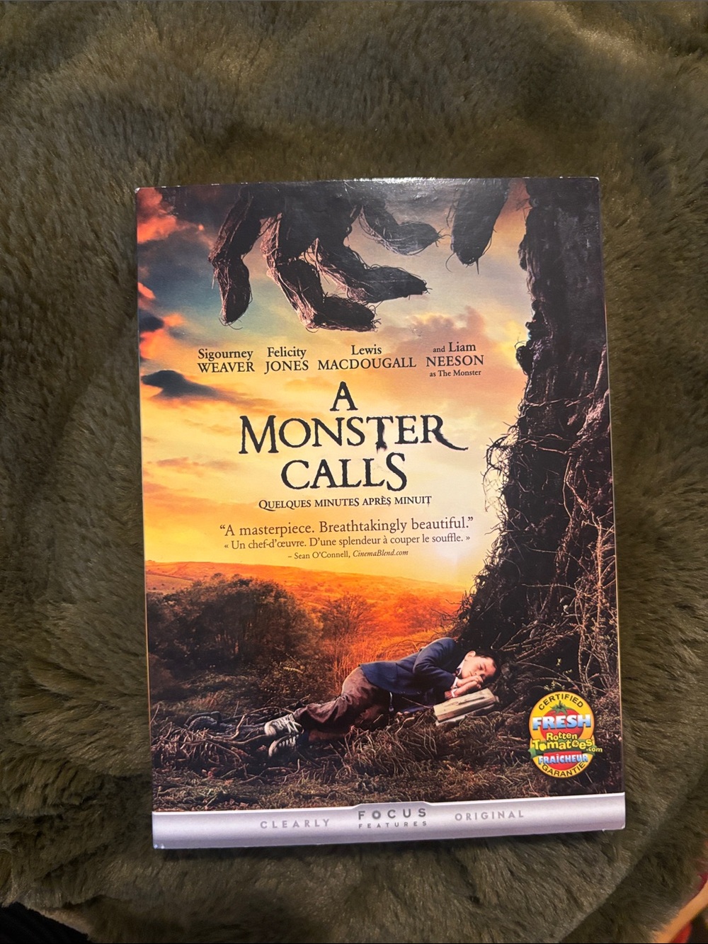 4/$25 - A Monster Calls DVD - Liam Neeson - Sigourney Weaver